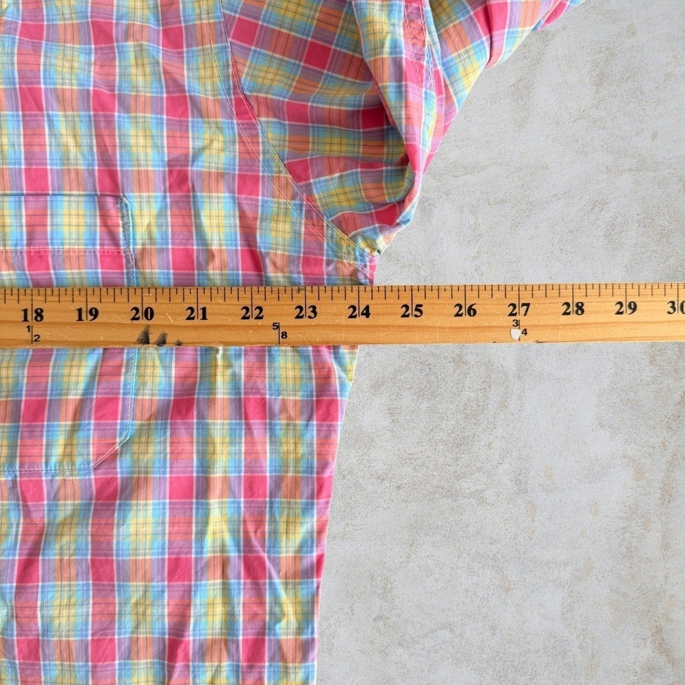 Bills Khakis Sport Shirtings Button Down Men Large Classic Fit Pink Plaid Madras - Picture 7 of 9